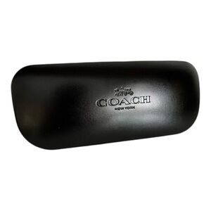 😍2/$20 Coach Shiny Black Rectangle Medium Hard Clamshell Dome Sunglass Case